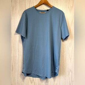 CUTS Blue Crewneck Curved Hem Short Sleeve Tee Shirt Size XXL